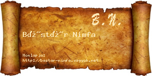 Bástár Nimfa névjegykártya